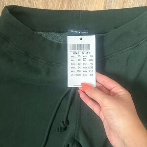 Dark green Brandy sweatpants wide leg